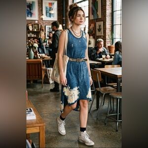 NSF "Tako" Acid Washed Tank Dress in "Mesa"